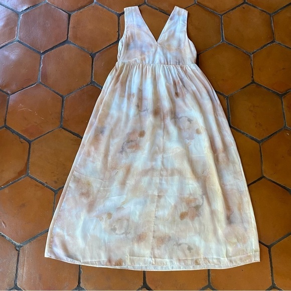 NEW H&M Women’s Watercolor Floor Length V Neck Sleeveless Dress Medium M NWT - Picture 9 of 9